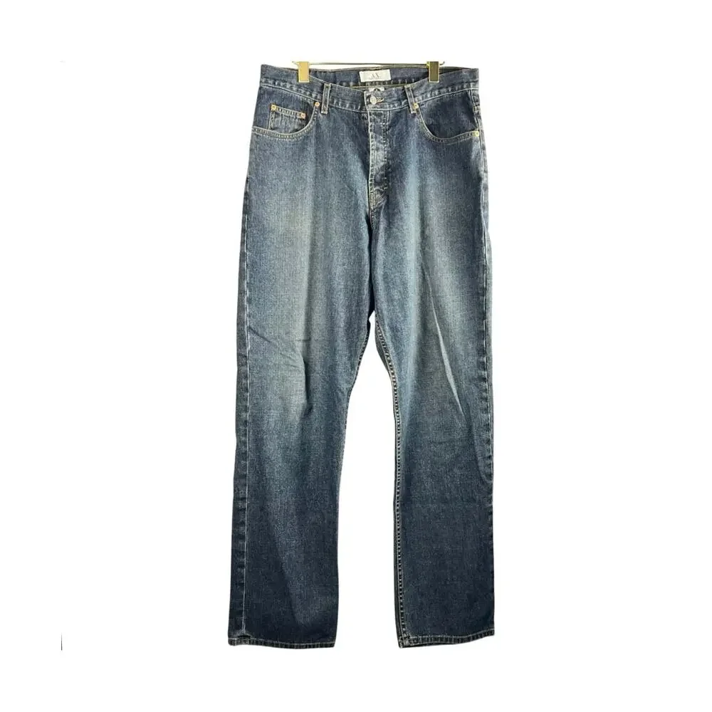 Armani Made in USA Loose Fit Jeans 34x34 Medium Wash Button Fly